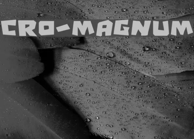 Cro-Magnum Font examples
