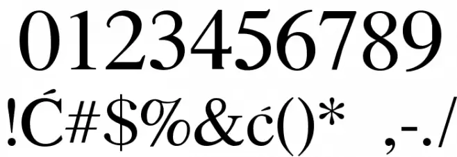 Croat Font OTHER CHARS