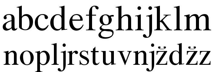 Croat Font LOWERCASE