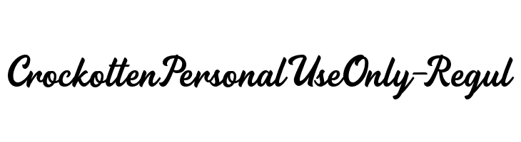 CrockottenPersonalUseOnly-Regul  Frei Schriftart Herunterladen