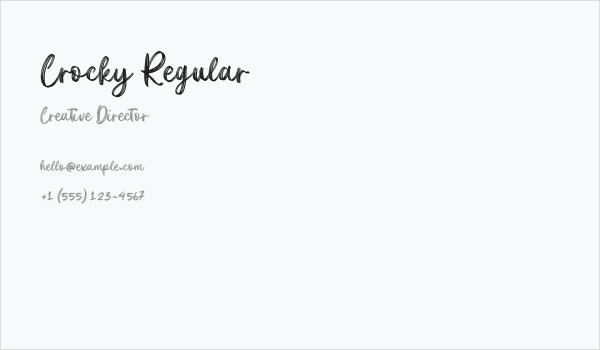 Crocky Regular Business Card