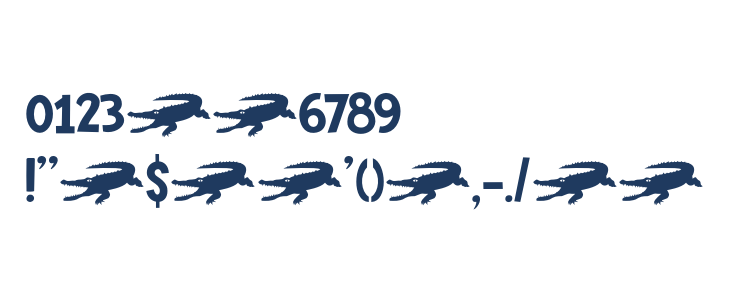 Crocodile Feet DEMO Regular Other Characters