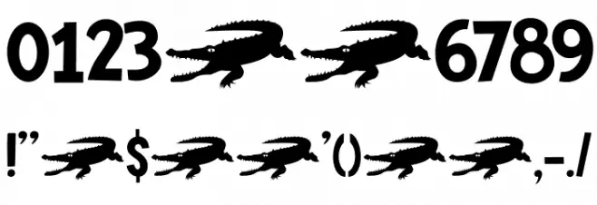 Crocodile Feet DEMO Regular Font OTHER CHARS