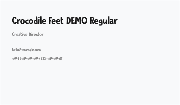 Crocodile Feet DEMO Regular Business Card