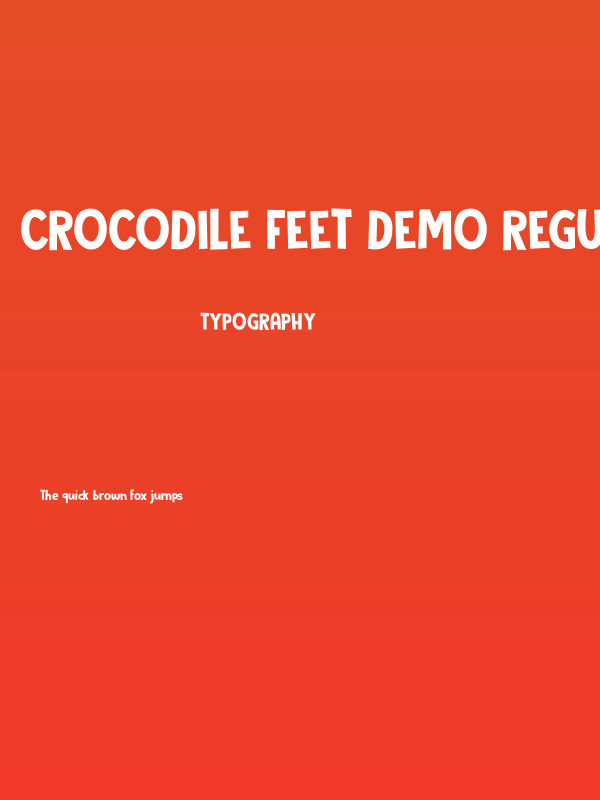 Crocodile Feet DEMO Regular Poster