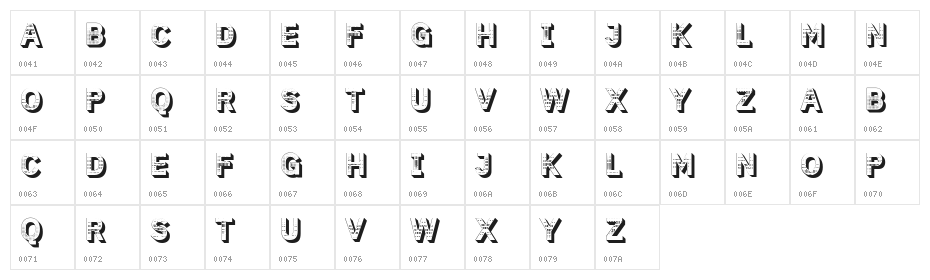 Crocodile Regular Character Map