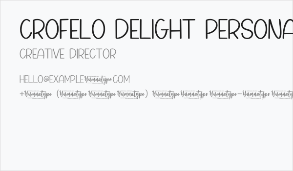 Crofelo Delight Personal Use Business Card