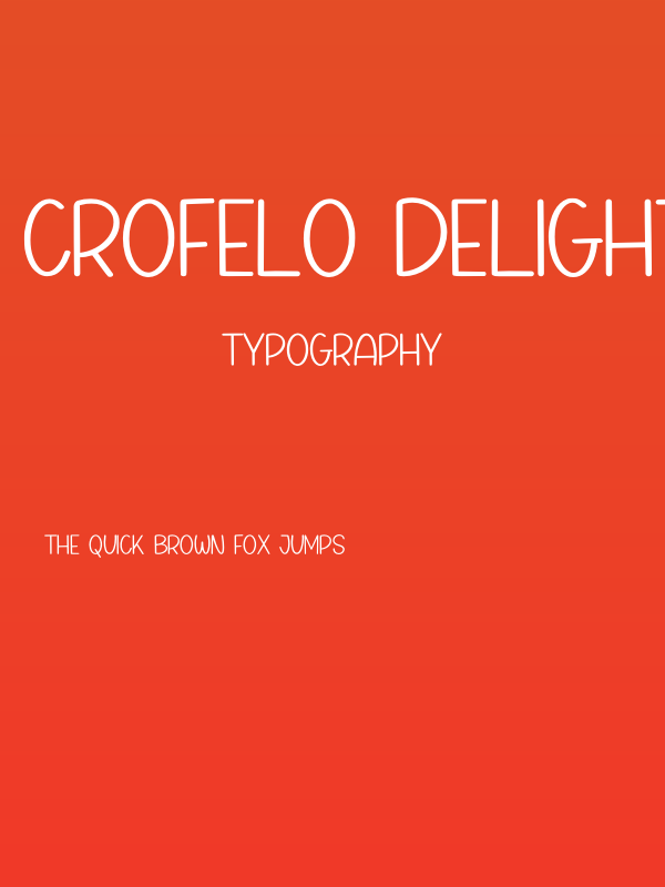 Crofelo Delight Personal Use Poster