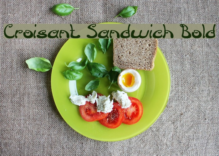 Croisant Sandwich Bold Font examples