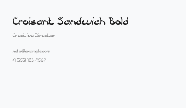 Croisant Sandwich Bold Business Card