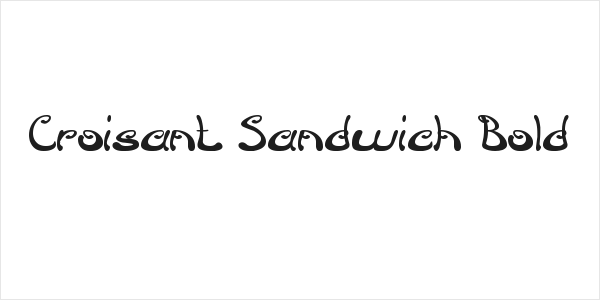 Croisant Sandwich Bold Logo