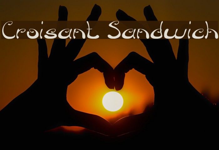 Croisant Sandwich Font examples