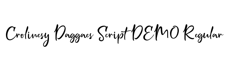 Crolinesy Daggaes Script DEMO Regular  フリーフォントのダウンロード