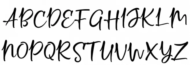 Crolinesy Daggaes Script DEMO Regular Шрифта ВЕРХНИЙ