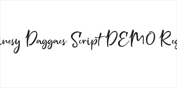 Crolinesy Daggaes Script DEMO Regular Logo