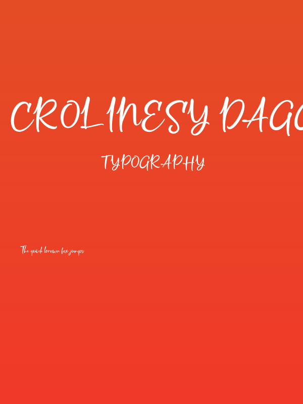 Crolinesy Daggaes Script DEMO Regular Poster