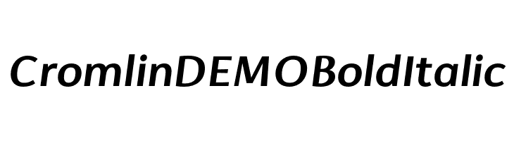 Cromlin DEMO Bold Italic  Fuentes Gratis Descargar
