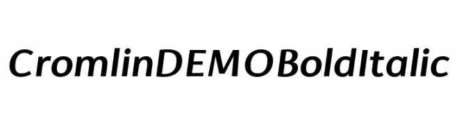 Cromlin DEMO Bold Italic  Descarca Fonturi Gratis