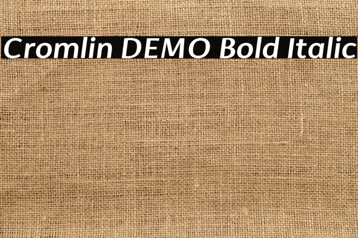 Cromlin DEMO Bold Italic Example 2