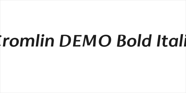 Cromlin DEMO Bold Italic Logo
