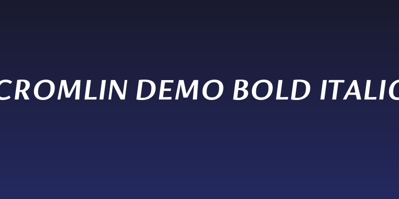 Cromlin DEMO Bold Italic Social Header