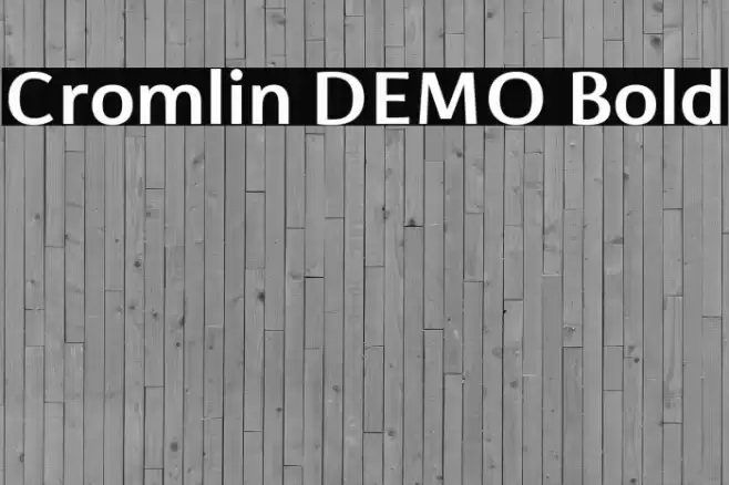Cromlin DEMO Bold Font examples