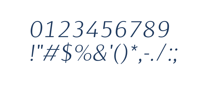 Cromlin DEMO ExtraLight Italic Other Characters