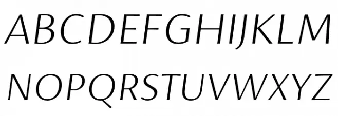 Cromlin DEMO ExtraLight Italic Schriftart Groß