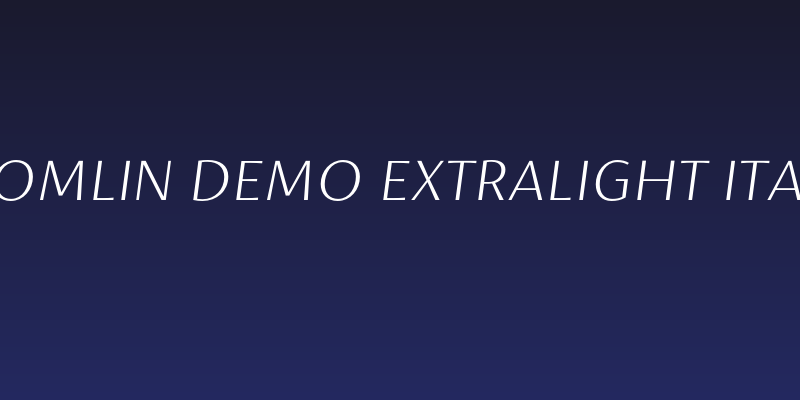 Cromlin DEMO ExtraLight Italic Social Header