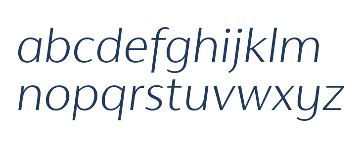 Cromlin DEMO ExtraLight Italic Lowercase