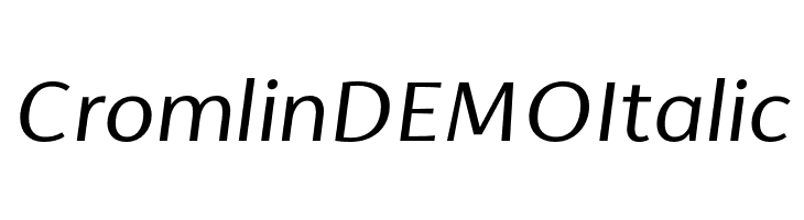 Cromlin DEMO Italic  Frei Schriftart Herunterladen