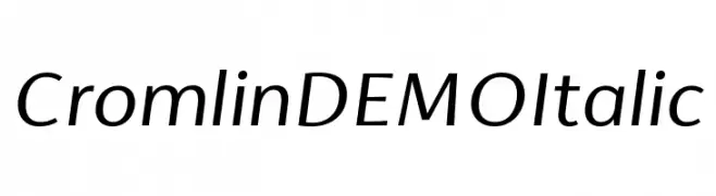 Cromlin DEMO Italic  Descarca Fonturi Gratis