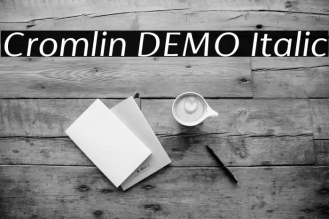 Cromlin DEMO Italic Font examples