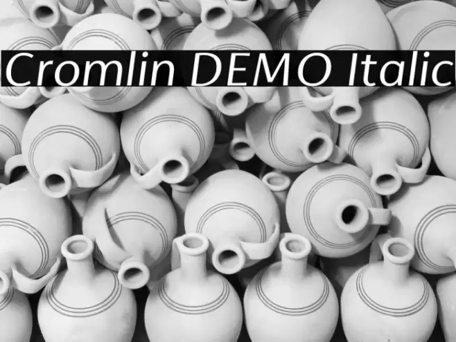 Cromlin DEMO Italic Font examples