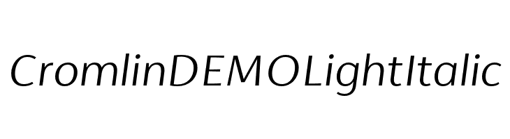 Cromlin DEMO Light Italic  لخطوط تنزيل