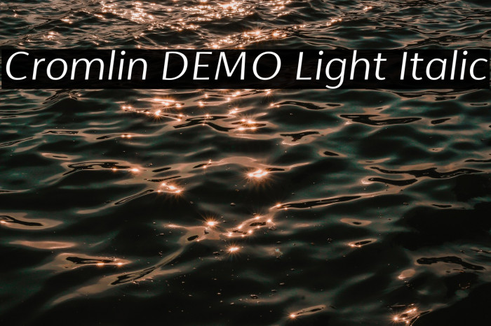Cromlin DEMO Light Italic Example 1
