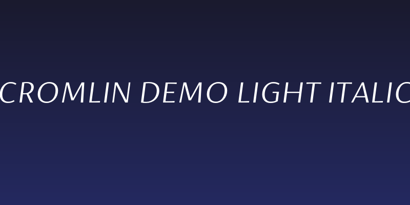 Cromlin DEMO Light Italic Social Header