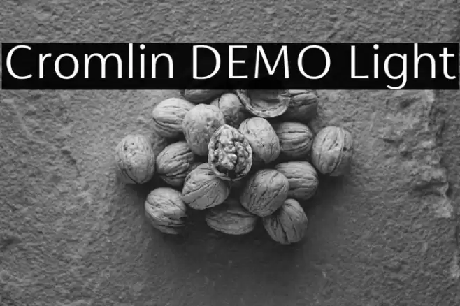 Cromlin DEMO Light Font examples