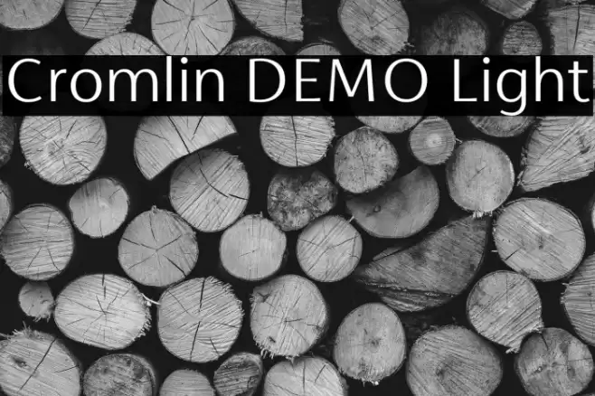 Cromlin DEMO Light Font examples