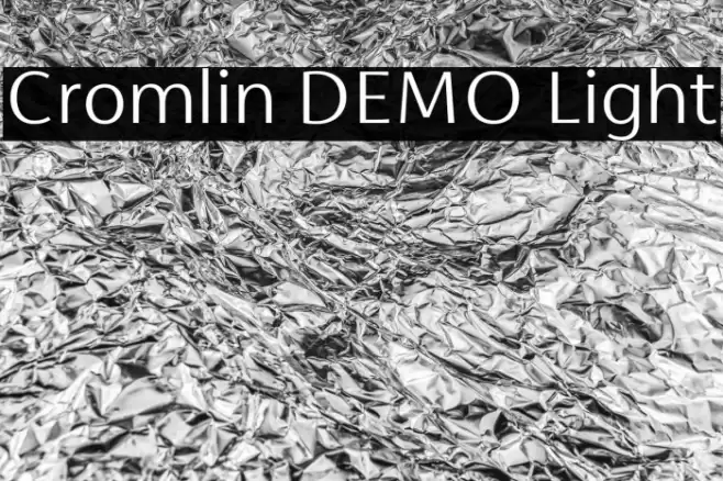 Cromlin DEMO Light Font examples