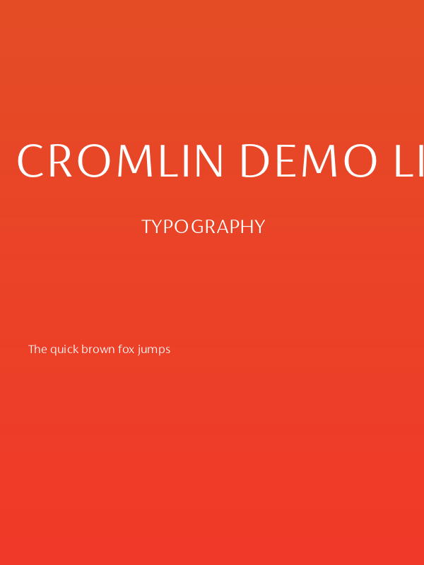 Cromlin DEMO Light Poster