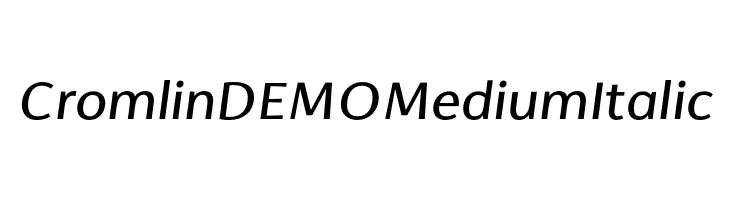 Cromlin DEMO Medium Italic  Free Fonts Download
