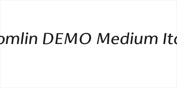 Cromlin DEMO Medium Italic Logo