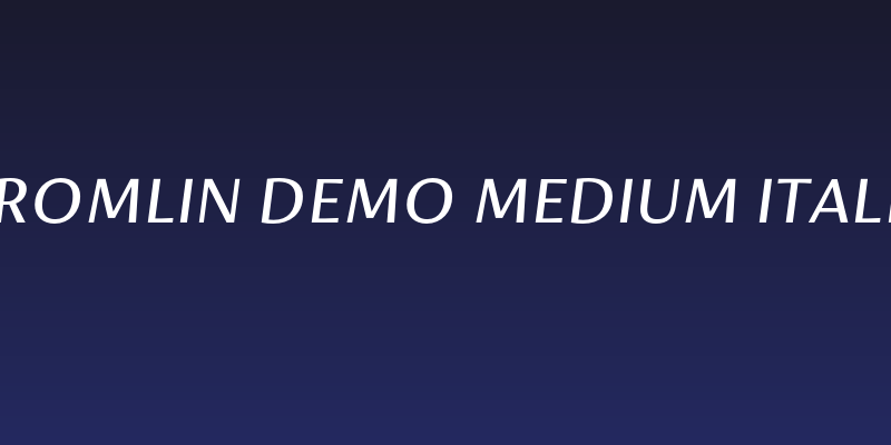 Cromlin DEMO Medium Italic Social Header