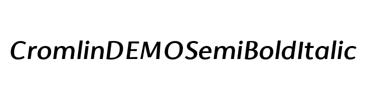 Cromlin DEMO SemiBold Italic  font caratteri gratis
