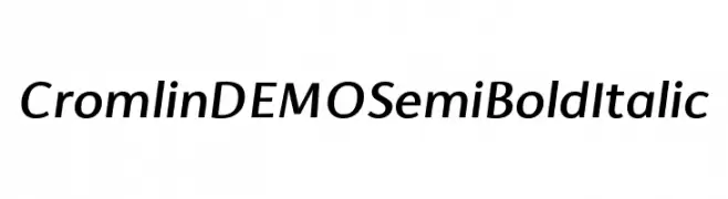 Cromlin DEMO SemiBold Italic  font caratteri gratis