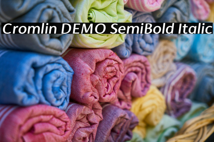 Cromlin DEMO SemiBold Italic Example 1