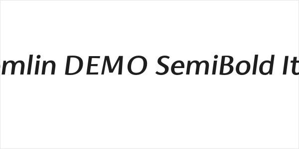 Cromlin DEMO SemiBold Italic Logo