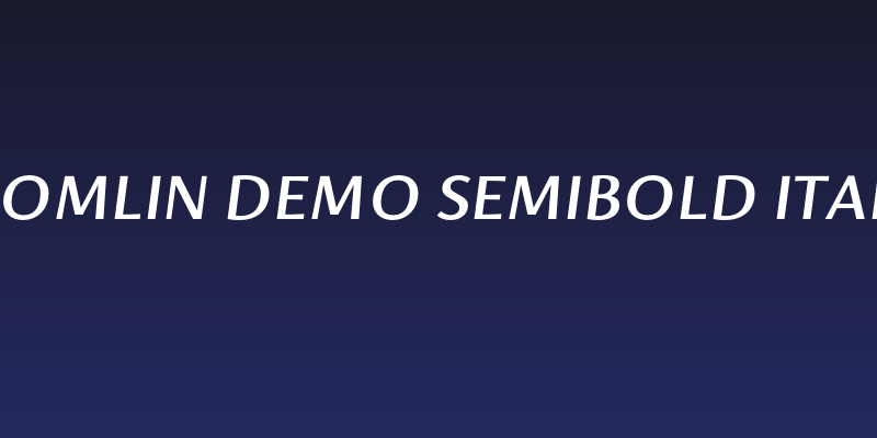 Cromlin DEMO SemiBold Italic Social Header
