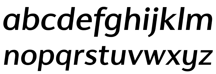 Cromlin DEMO SemiBold Italic Font LOWERCASE